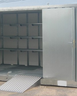 Bungalow de stockage 2 portes avec isolation 5m x 2m - Devis sur Techni-Contact.com - 1