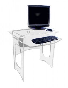 Bureau d'ordinateur en plexiglass - Devis sur Techni-Contact.com - 1