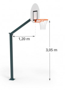 Buts basketball extérieur à sceller 2,60 ou 3,05 m - Devis sur Techni-Contact.com - 3