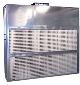 Cabine de pulvérisation à filtre sec - Puissance (KW) : 5.5 - 7,5 - Largueur aspiration / hors-tout (mm) : 3000 / 3100