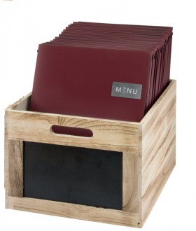 Caisse de rangement en bois avec ardoise noir - Devis sur Techni-Contact.com - 1