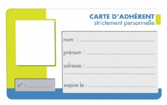 Carte d'adhérent - Devis sur Techni-Contact.com - 1