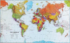 Carte du monde 100 x 200 cm - Devis sur Techni-Contact.com - 1