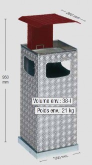 Cendrier poubelle aluminium - Devis sur Techni-Contact.com - 3