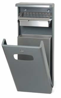Cendrier-Poubelle aluminium avec protection pour la pluie - Devis sur Techni-Contact.com - 1