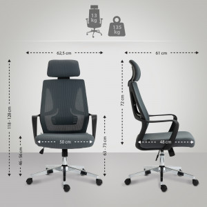 Chaise de bureau avec appui-tête ajustable - Devis sur Techni-Contact.com - 3