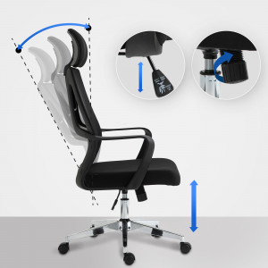 Chaise de bureau avec appui-tête ajustable - Devis sur Techni-Contact.com - 5