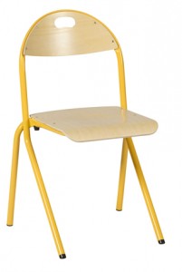 Chaise de classe appui sur table - Tailles 4, 5, 6 et 7 - Assise et dossier en hêtre
