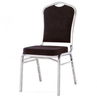 Chaise de réunion en acier - Chaise rembourrée en tissu