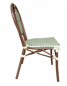 Chaise de terrasse bistrot crème et verte - Devis sur Techni-Contact.com - 3