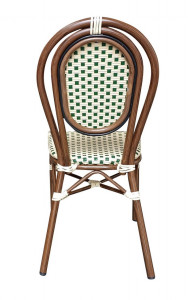 Chaise de terrasse bistrot crème et verte - Devis sur Techni-Contact.com - 4