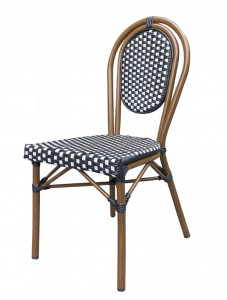 Chaise bistrot style rotin noire et blanche - Devis sur Techni-Contact.com - 3