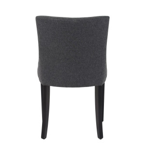 Chaise en tissu noir - Matière du revêtement : Tissu Polyester