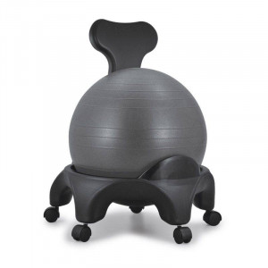 Chaise ergonomique avec ballon  - Dimensions : 54 cm (largeur), 59 cm (profondeur)