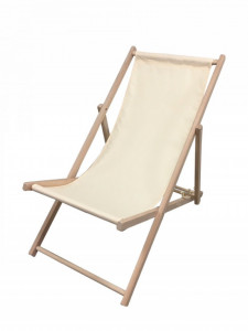 Chaise longue en bois et toile - Devis sur Techni-Contact.com - 1