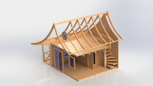 Chalet en bois avec toit 45° - Devis sur Techni-Contact.com - 2