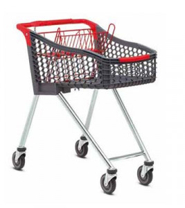 Chariot de supermarché avec ou sans support - Capacité de charge : 90 ou 110 kg – 2 modèles- En plastique