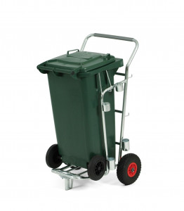 Chariot de voirie porte poubelle - Container Poubelle d'une capacité de 120 litres