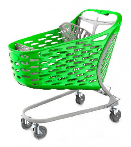 Chariot de supermarché 130 L en plastique  - Devis sur Techni-Contact.com - 3