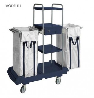 Chariot ménage hôtel - Chariot hôtelier pour le ménage et le nettoyage - Disponible en 2 modèles