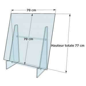 Chevalet de table pour grand tableau en plexiglas - Devis sur Techni-Contact.com - 4