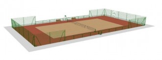 Clôture tennis avec 2 mains courantes - Devis sur Techni-Contact.com - 1