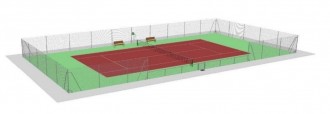 Clôture tennis avec une main courante - Devis sur Techni-Contact.com - 1