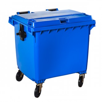 Conteneur - Poubelle à déchets ESE - 4 roues - 1100L Bleu