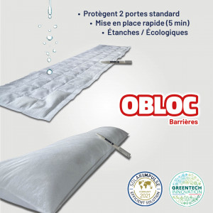 Deux boudins anti-inondation 90 cm OBLOC® - Devis sur Techni-Contact.com - 3
