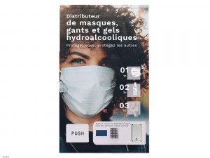 Distributeur automatique de masques et gants et gels hydroalcooliques - Devis sur Techni-Contact.com - 1