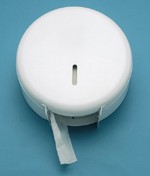 Distributeur de papier toilette en acier - Dimensions cm (H x Diam.) : 12,5 x 33 cm