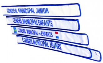Echarpe conseil municipal junior - Impressions couleurs au choix