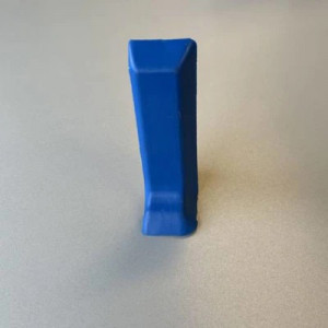 Embout de finition bleu adhesif - Embout bleu adhésif pour plinthe à lèvres souples