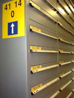 Étiquette et pancarte pour stockage d'archive - Pancarte sens unique