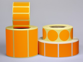 Etiquette personnalisable Orange Fluo - Devis sur Techni-Contact.com - 1
