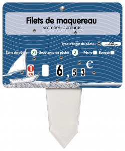 Étiquette poissonnerie avec patte PVC cristal - Devis sur Techni-Contact.com - 2