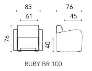 Canapé ruby 1 à 2 places avec accoudoirs - Devis sur Techni-Contact.com - 5
