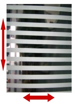 Film décoratif à bandes horizontales pour vitre - Devis sur Techni-Contact.com - 1