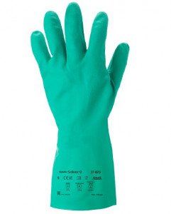 Gant de protection chimique en nitrile résistant vert - Devis sur Techni-Contact.com - 1