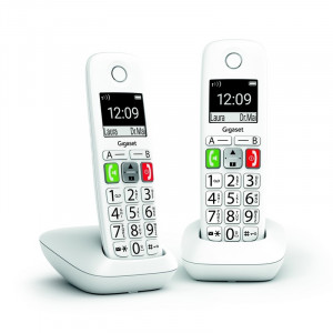 Gigaset E-290 DUO Blanc Téléphones DECT - Telephone Sans Fil avec Repondeur - Devis sur Techni-Contact.com - 1