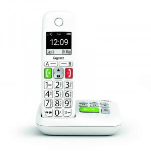 Gigaset E-290A SOLO Blanc Téléphone DECT avec base - Telephone Sans Fil avec Repondeur - Devis sur Techni-Contact.com - 1