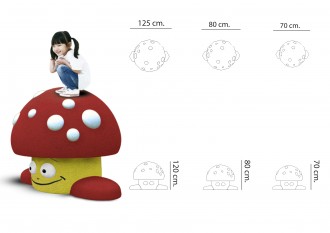 Jeu caoutchouc champignon 3D pour aire de jeux - Devis sur Techni-Contact.com - 3