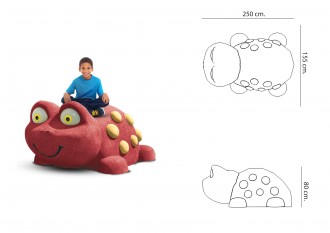 Jeu caoutchouc grenouille 3D pour aire de jeux - Devis sur Techni-Contact.com - 4