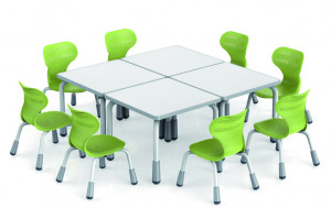 Table maternelle modulable carrée - Devis sur Techni-Contact.com - 2