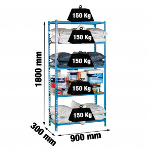 Kit d'étagère de stockage magasin 150 kg - Devis sur Techni-Contact.com - 3