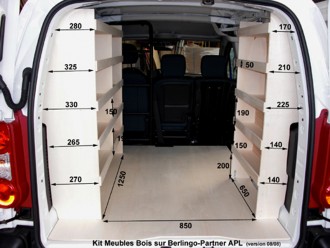 Kit de rangement sur Citroën Berlingo - Devis sur Techni-Contact.com - 2
