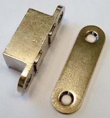 Loqueteau magnétique - Modèle Polair - Nickelé à entailler ou Extra Nickelé à entailler