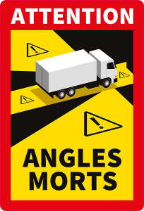 Lot de 3 Stickers Autocollants Attention Angle Morts pour camions - 17 x 25cm - Devis sur Techni-Contact.com - 1