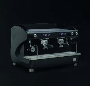 Machine à café 2 groupes professionnelle - Capacité : 11,4L - 2 groupes - Brevet Aroma Perfect - Couleur : Noir mat