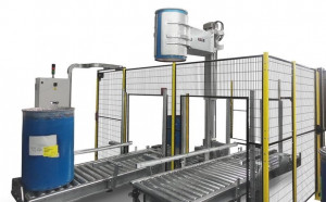 Machine automatisée pour la préhension et le vidage de fûts - Basculeur : Latéral, hydraulique - Capacité de charge : 200 kg / 1000 kg